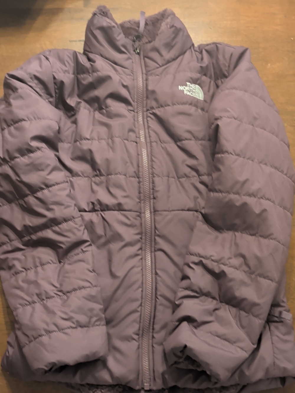 The North Face Kids' Mauve Quilted Puffer Jacket - Reversible